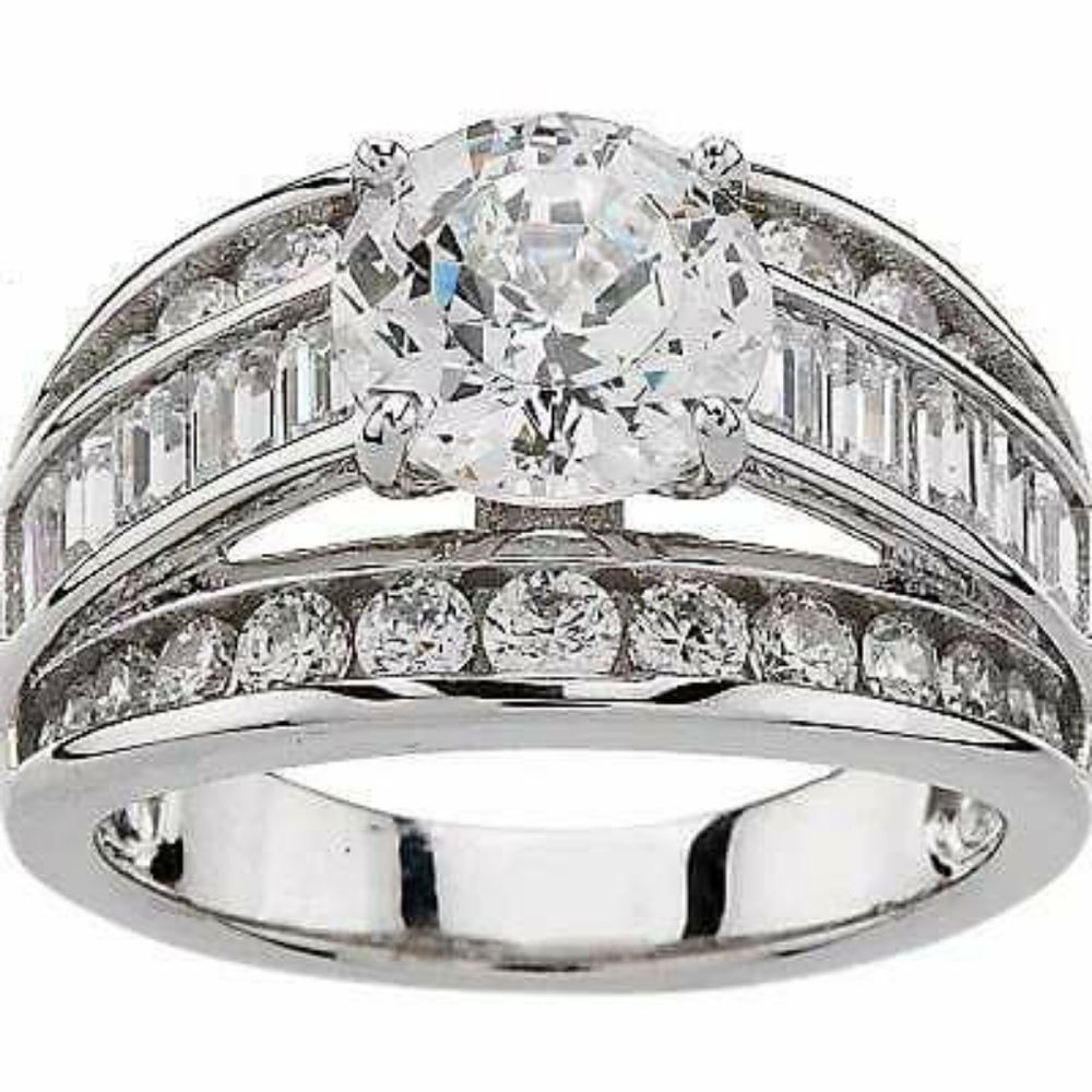 Diamonique 100-Facet 3.50 cttw Ring (Gently Used)